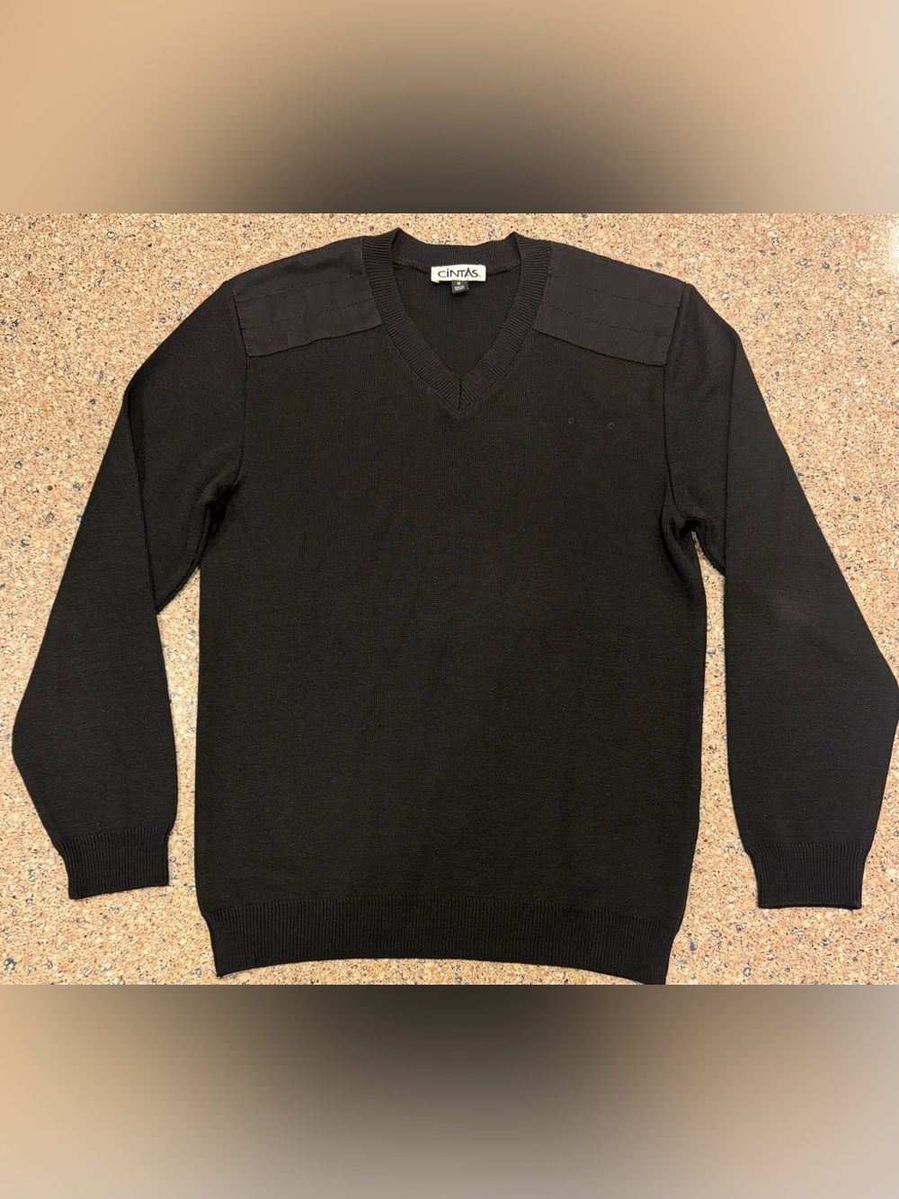 Cintas Uniform V-neck Sweaters with Epaulettes Size Small - Lot of 2